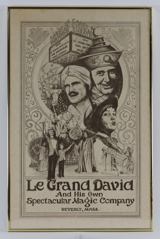 Vintage Le Grand David Poster Salute authentic to Magic Magic Show Illusionist