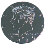 Kennedy Palming Coin (Half Dollar Sized) by You Want It We Got It - Trick