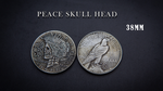 PEACE SKULL HEAD COIN by Men Zi  Magic