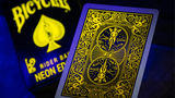 Bicycle Neon Rider Back Yellow-Starburst Deck Playing Cards
