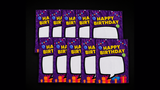Birthday Silk Surprise REFILL (10 Silks) by PlayTime Magic DEFMA (Purple)