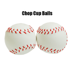 Chop Cup Balls White Leather (Set of 2) by Leo Smetsers - Trick
