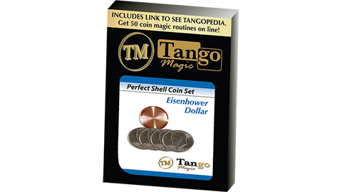Perfect Shell Coin Set Eisenhower Dollar (Shell and 4 Coins) by Tango Magic